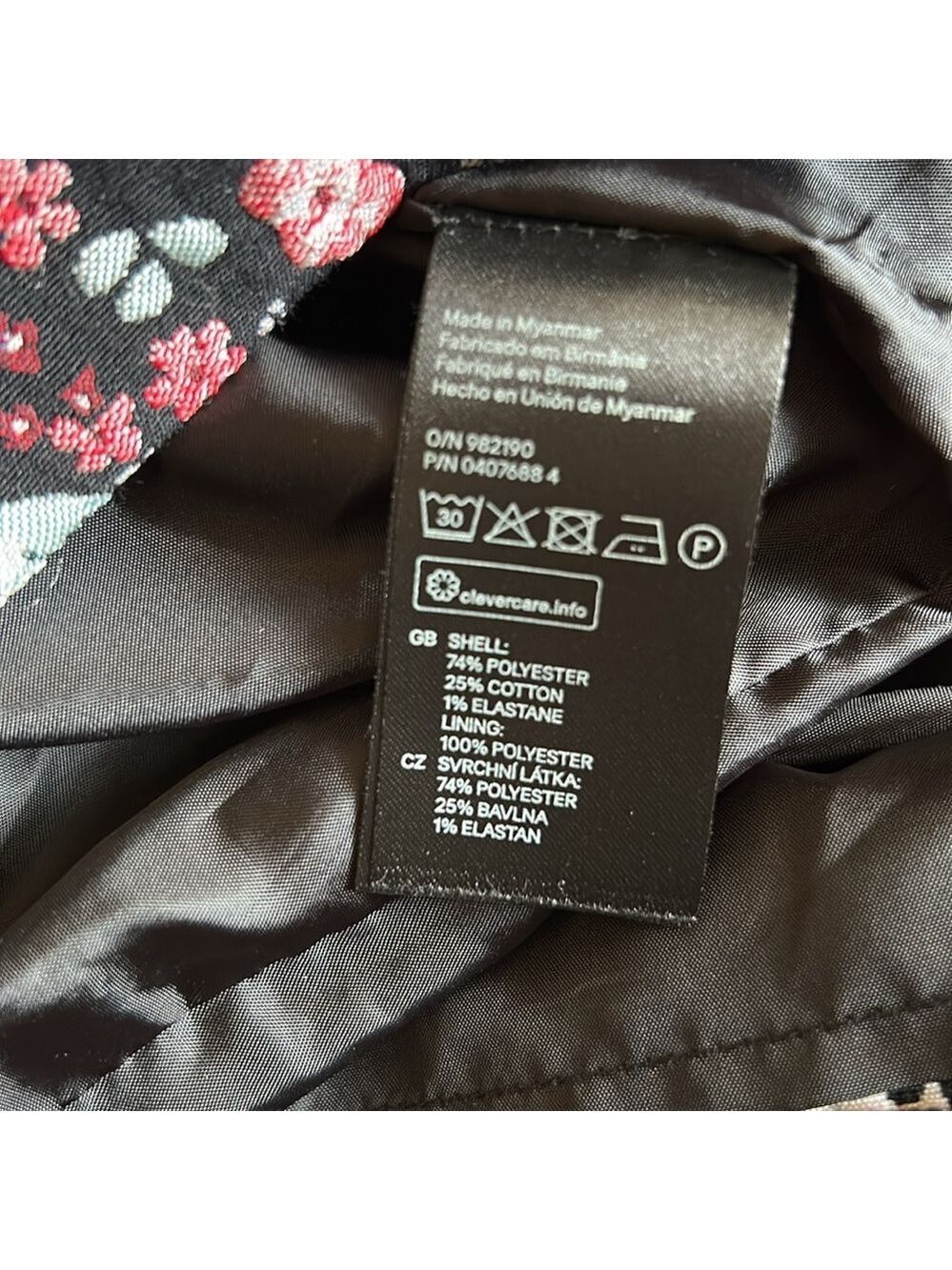 H&M floral tapestry sheath dress size 2 - Picture 11 of 11
